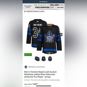 Brand new authentic Auston Matthews Toronto Maple Leafs Jersey